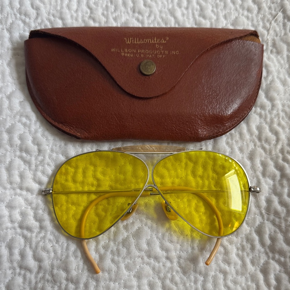 Rare WWII Yellow Lenses Aviator by Willsonites Willson Products Inc